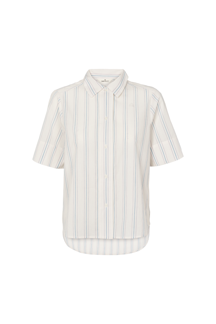 Basic Apparel Martina SS Shirt Shirts 680 Whisper white / Lotus / alaskan blue